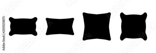 Εκτύπωση καμβά Pillow icon set vector