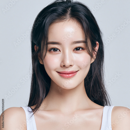 웃는 한국인 여성 모델 이미지