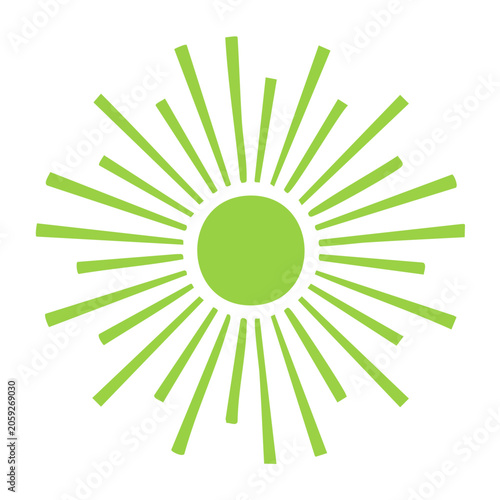 Flat design vector sun icon