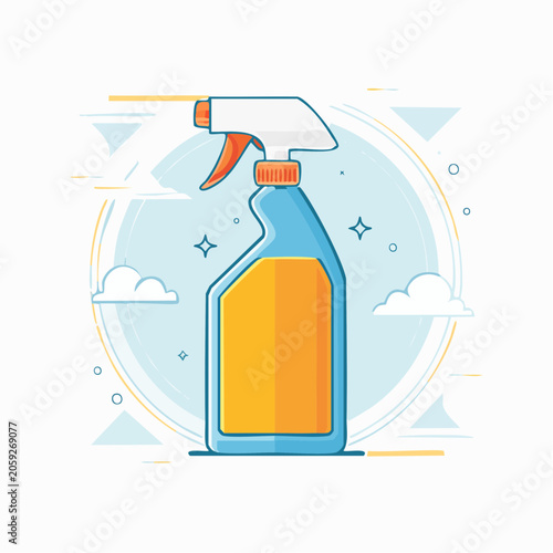 Spray Bottle with Cleaning Liquid