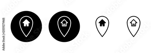 Foto Address icon logo design. home location sign and symbol. pinpoint