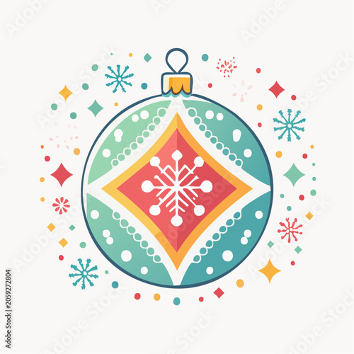 Christmas Ornament with Snowflake Design