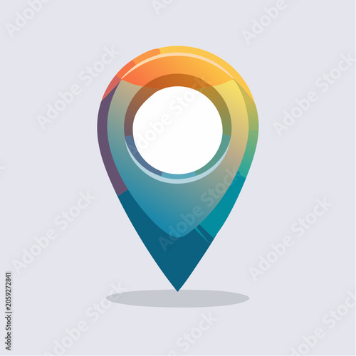 Colorful Location Pin Icon