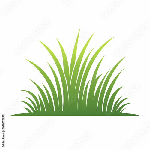 Green grass illustration with gradient