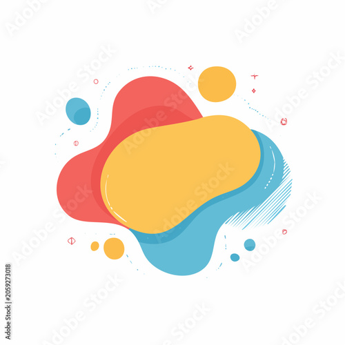 Abstract Fluid Shapes with Vibrant Colors