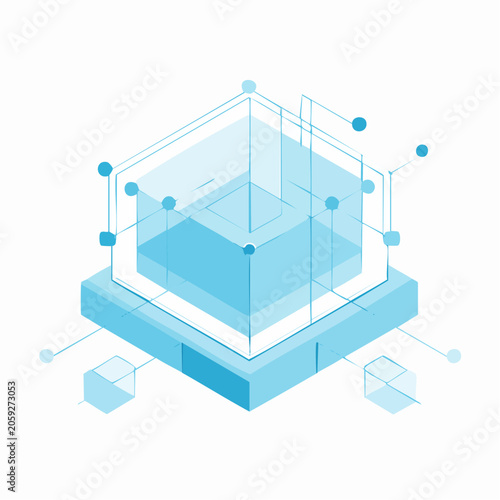 Abstract Geometric Network Structure with Cubes and Nodes