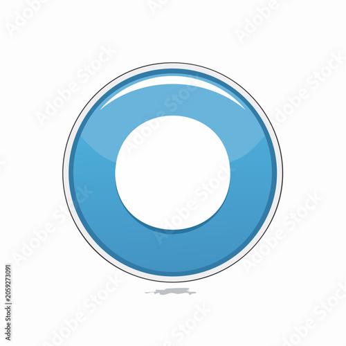 Blue Circle with White Center