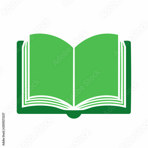 Open Green Book Icon