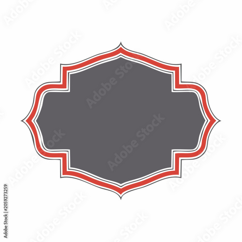 Ornate Decorative Frame with Gray Center