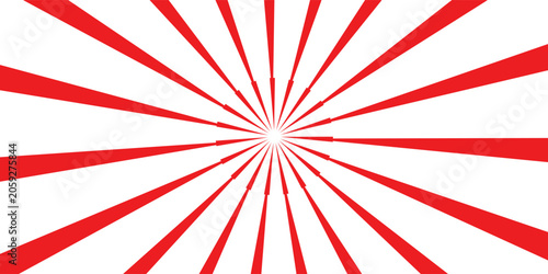 Fotografie large red and white japanese rising sun
