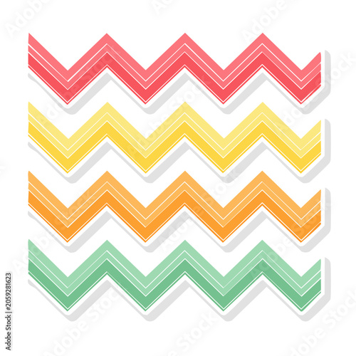 Colorful zigzag striped seamless pattern
