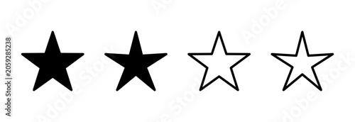 Star icon symbol for apps and websites. rating sign and symbol. favourite star icon