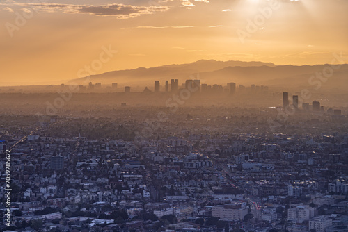 Sunset over los angeles California