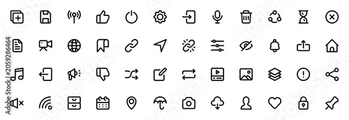 Billede på lærred Essentials_6691 icon set