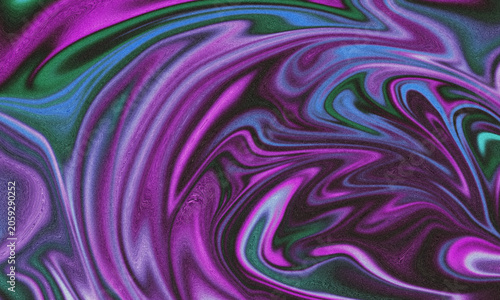 Abstract Swirling Liquify Grainy Gradient Background with Purple and Blue Hues