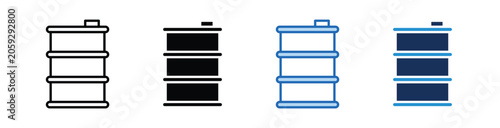 Konstfotografi Barrel  icon Collection With Multiple Styles