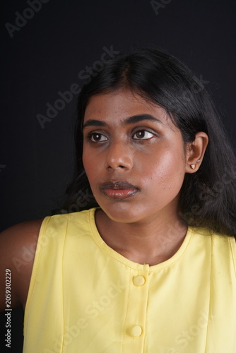 Beauty Portrait of Dusky-Skinned Woman