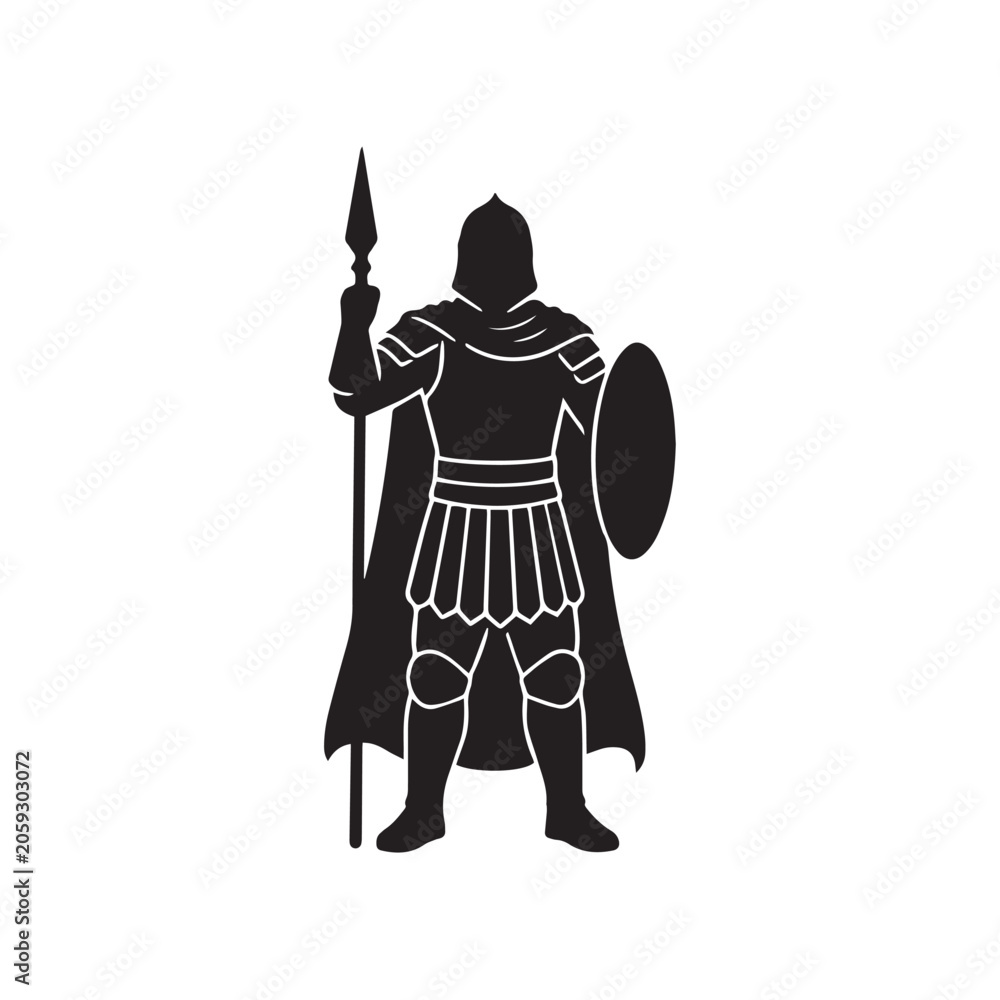 Obraz premium knight on a white background