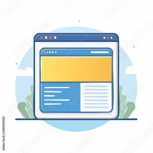 Website Interface Design Illustration