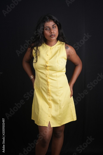 Beauty Portrait of Dusky-Skinned Woman