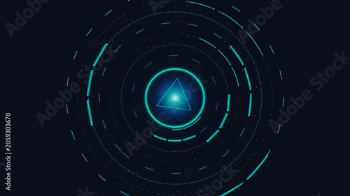 Glowing blue circle expands rapidly in dark space with concentric rings