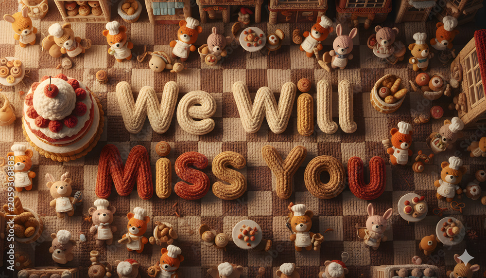 Fototapeta premium We Will Miss You, bakery