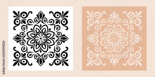 Luxury Mandala Ornamental Tile Pattern In Arabic Style For Background Interior Decor