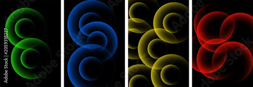Abstract Swirls Background Set