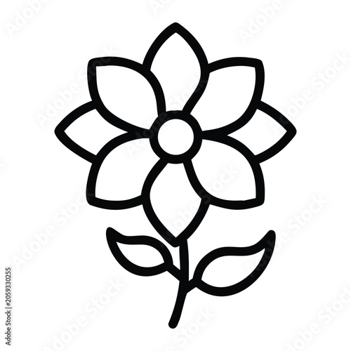 Minimalist dahlia floral outline vector illustration with elegant botanical engraving style artwork