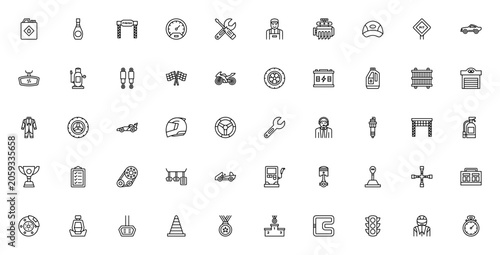 Foto Racing icon set
