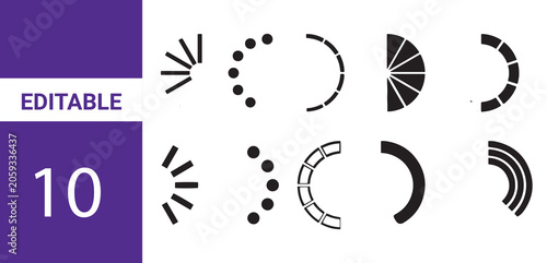 Konstfotografi Circular loading icon vector set