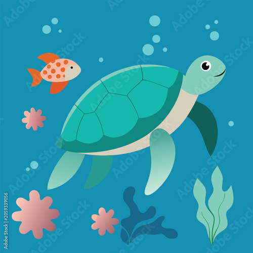 turtle swimming in the sea