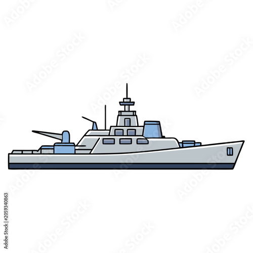 Vector illustration of a cruise ship