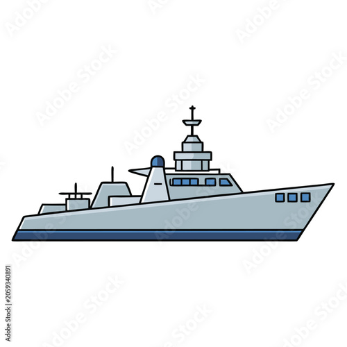 Vector illustration of a cruise ship