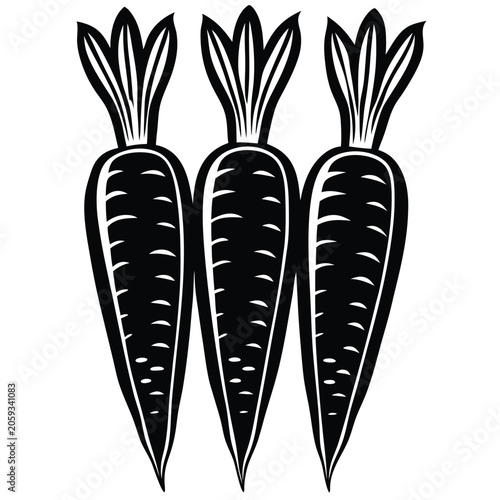 vector illustration of a carrot