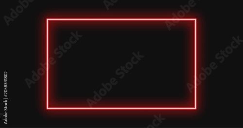 abstract red neon frame. red neon frame mov. red neon frame video