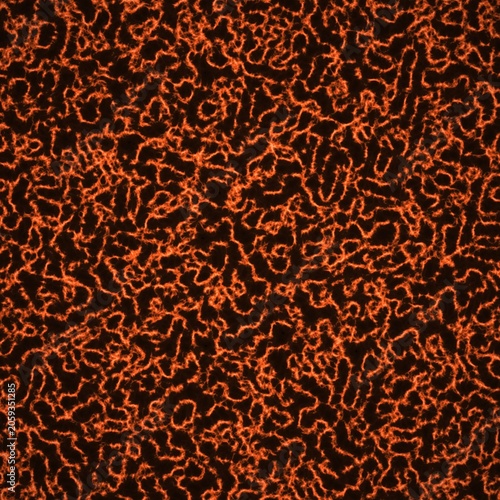 Seamless Abstract Fire Texture Pattern on Black