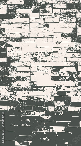 14-91. Wall surface texture decorated with marble stone - illustration.