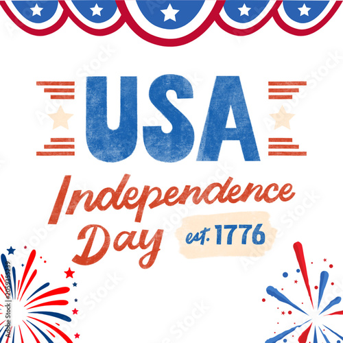 vector independence day with decoration