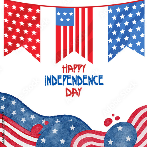 vector independence day with decoration