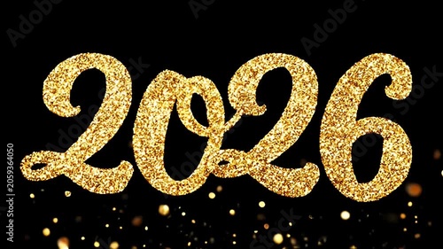 Golden 2026 New Year Celebration.