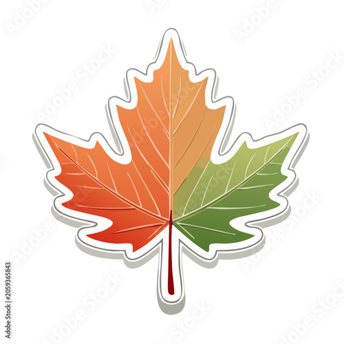Colorful Maple Leaf Illustration