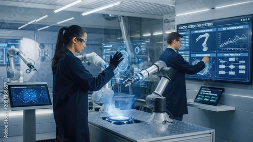 Innovative robotics interaction technologies in advanced research lab environment