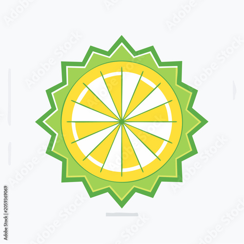 Stylized Lemon Slice Emblem