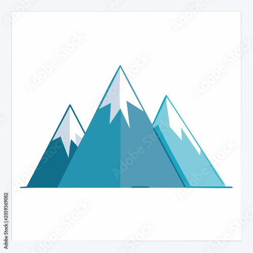 Stylized Mountain Range Illustration