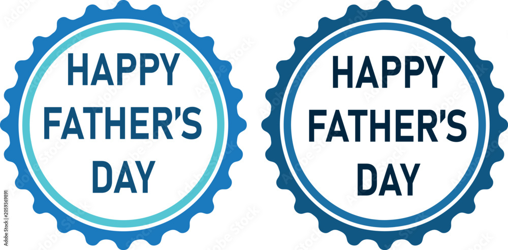 Fototapeta premium Happy fathers day greeting card design elements