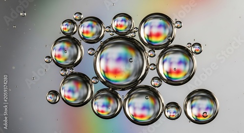 Colorful abstract glass marbles arranged in circular pattern.