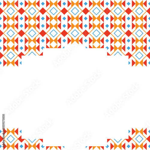 ethnic tribal border frame pattern and ornament