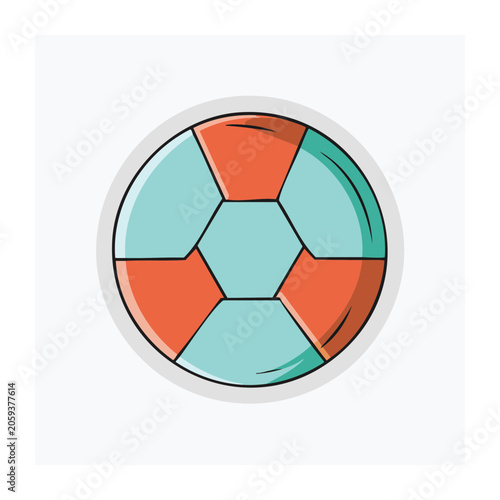 Flat design soccer ball illustration