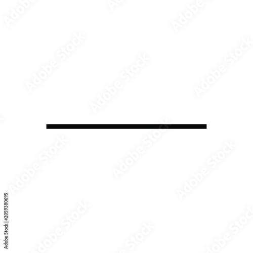 A single horizontal straight black line isolated on a white background, for use as, a separator or, underline in digital, document layouts